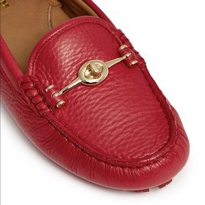 NEW Coach Arlene Turnlock Pebbled Leather Loafers